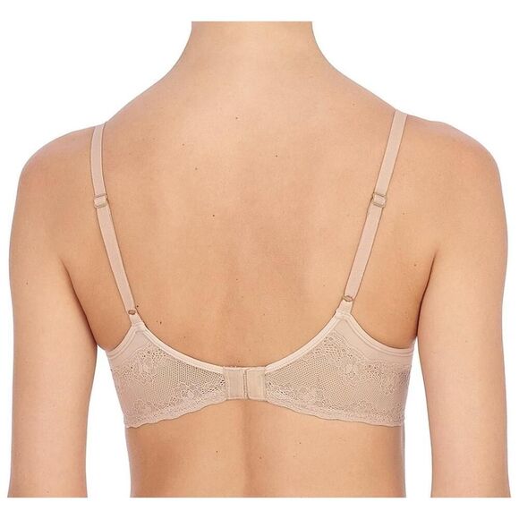 Natori 32B Bliss Perfection Contour Bra Beige T-shirt Minimalist Everyday Chic - Picture 3 of 8